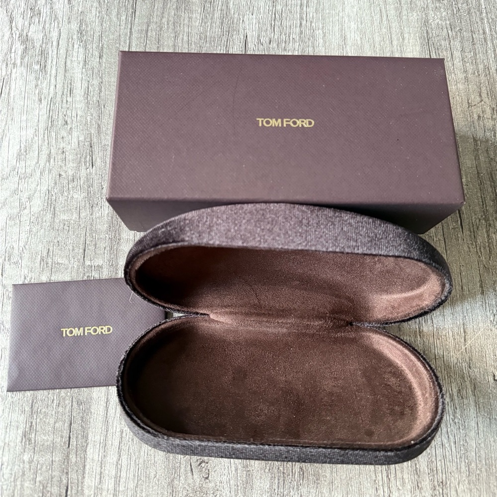 Tom Ford Dark Brown Eyeglass Case